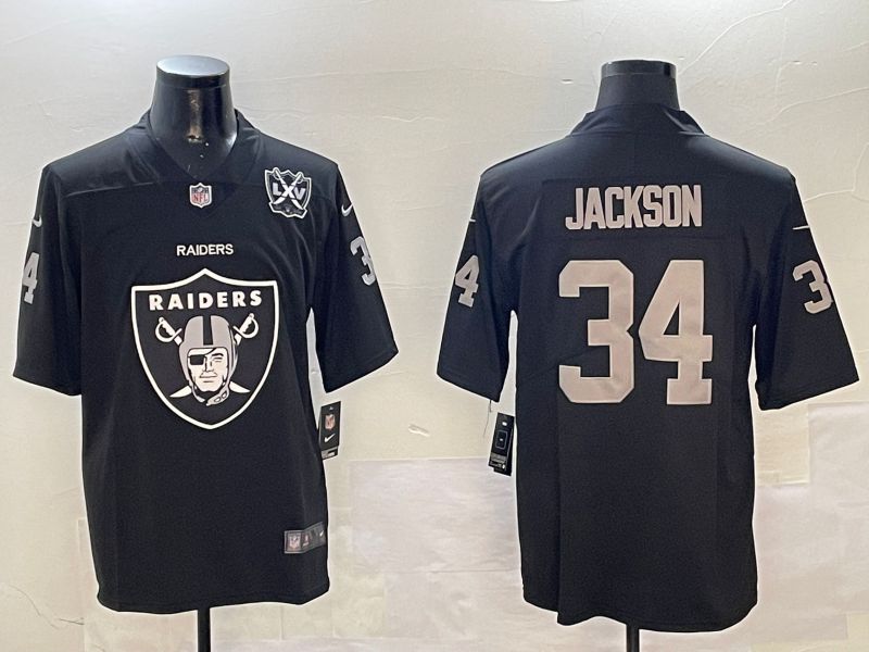 Men Oakland Raiders #34 Jackson Black 2024 Nike Limited NFL Jersey style 01152->oakland raiders->NFL Jersey